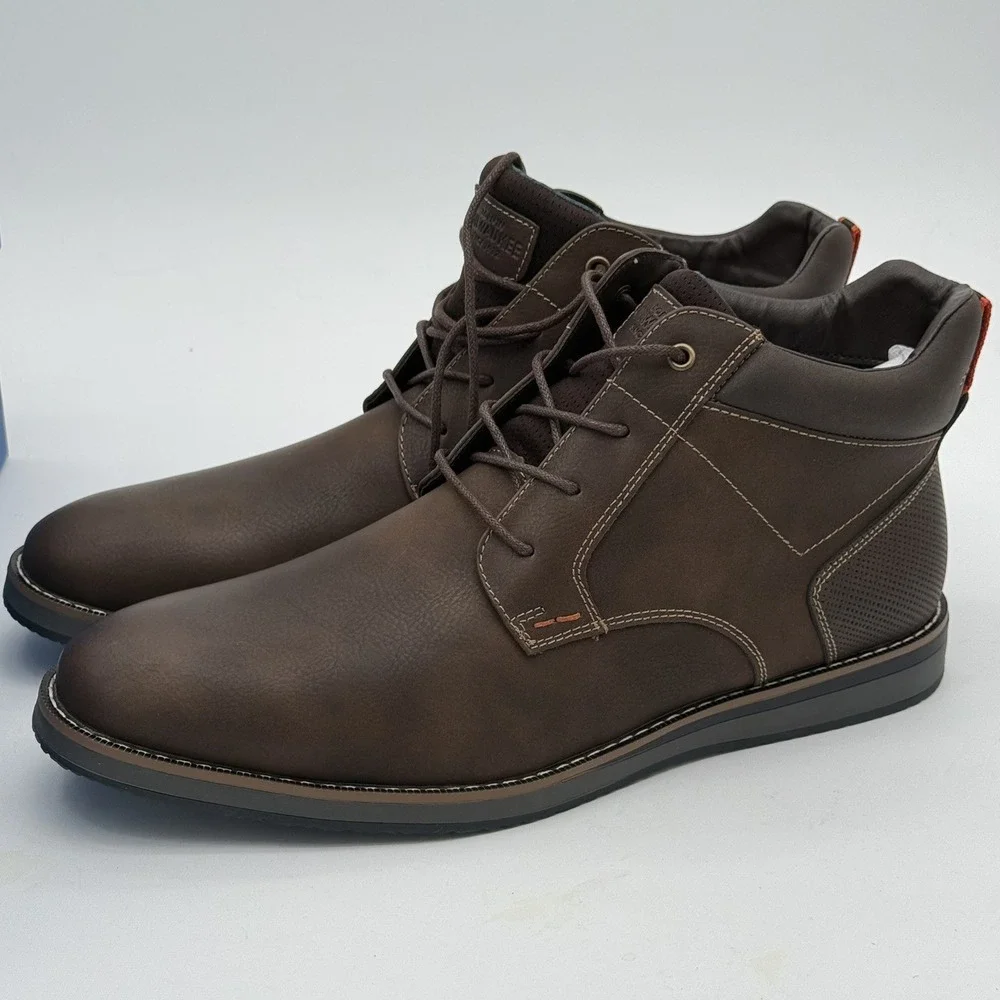Nunn Bush Circuit DC Plain Toe Chukka Brown Boot Men 10.5 Softgel Heel Pod NIB